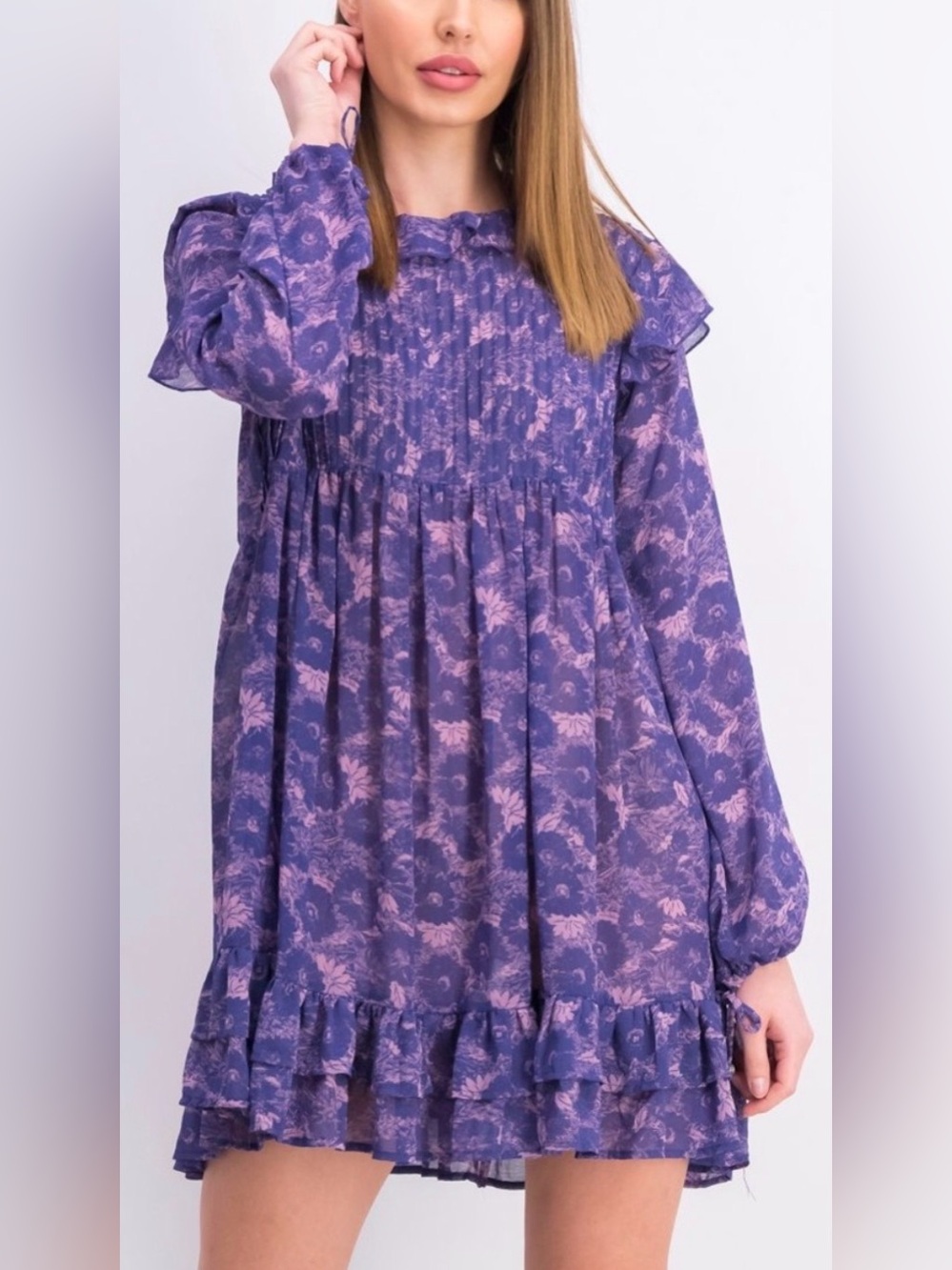 Free People Purple These Dreams Mini Dress